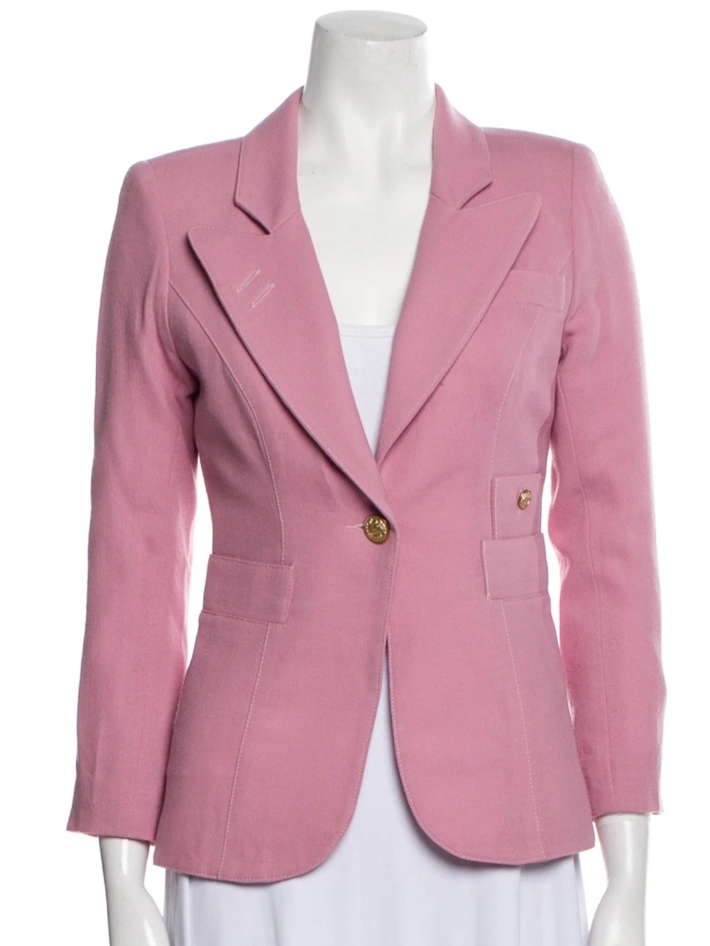 Smythe Rose Pink Tailored Single-Button Blazer
